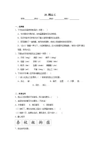 小学语文统编版（2024）四年级下册挑山工练习题