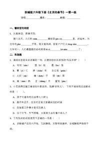小学语文北京的春节课时训练