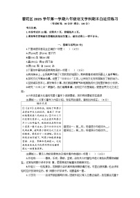 上海市普陀区28校2025-2026学年六年级（五四制）上学期语文期末试题及答案