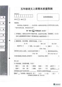 河北省邯郸市肥乡区2025－2026学年第一学期五年级语文期末试卷（含答案）