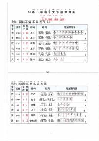 人教版一年级下册语文重点课课贴练习（无答案）