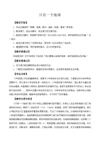 小学语文统编版（2024）六年级上册只有一个地球教案设计