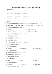 语文四年级下册古诗词三首精品精练