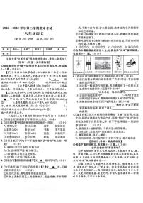2024-2025学年山东省潍坊市高新区六年级下学期期末语文试题（含答案）