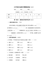 小学语文小升初分层测试卷小升初分层复习模拟试卷（三）（含答案）