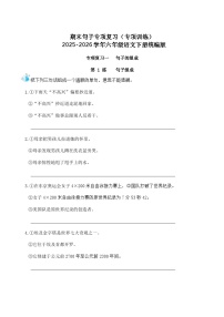 期末句子专项复习（专项训练）2025-2026学年六年级语文下册统编版（含答案）