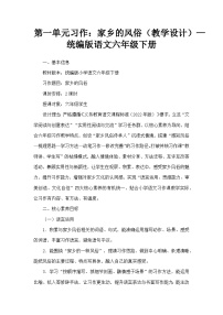 统编版（2024）六年级下册习作：家乡的风俗教学设计