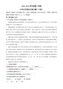 广东省东莞市统编版五年级下册期中考试语文试卷（解析版）-A4
