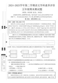 统编版五年级语文下册【2024-2025学年第二学期期末素养评价测试卷】练习及答案