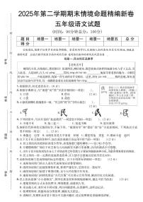 统编版五年级语文下册【五年级语文】2025年第二学期五年级语文期末情境命题精编新卷练习及答案