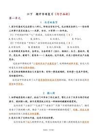 【期中专项复习（句子品析）】练习及答案统编版六年级语文下册