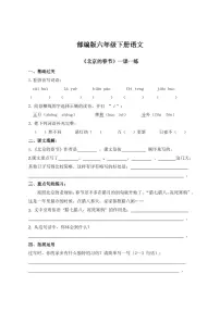 语文六年级下册北京的春节综合训练题