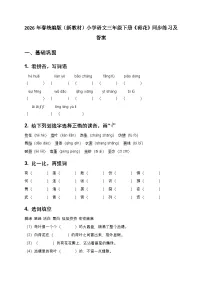 统编版（2024）三年级下册（2024）3 荷花测试题