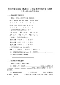 小学统编版（2024）9 海底世界复习练习题