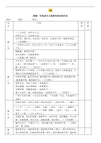 部编人教版语文1-3年级必背课文闯关表