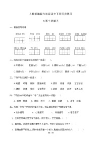 小学语文人教部编版六年级下册9 那个星期天精品课堂检测