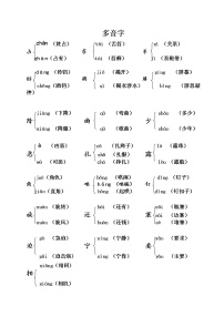 （部编版语文四年级上册）课本内多音字汇总