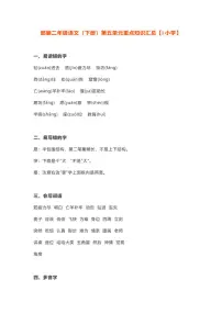 部编版二年级语文下册第五单元重点知识汇总