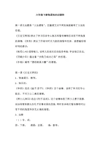 人教部编版六年级语文下册每课知识点
