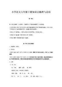 部编版六年级语文下册知识点梳理与总结