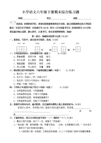 人教版六年级语文下册期末测试题 (8)