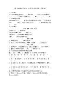 小学语文人教部编版六年级下册8 匆匆课后练习题