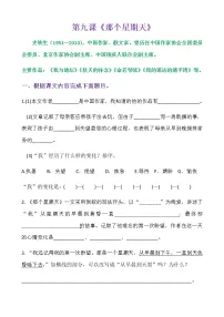人教部编版六年级下册9 那个星期天巩固练习