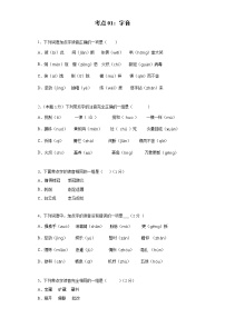 【全能基础练习】小升初语文必考考点01：字音（部编版，有答案）√(1)