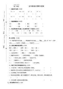 人教版小学五年级语文下册期中试卷 (3)