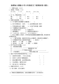 （含答案）人教新课标语文六年级下学期期末测试卷1