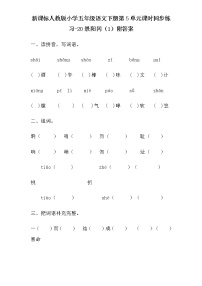 小学语文人教版 (新课标)五年级下册20* 景阳冈课时训练