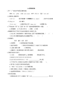 小学语文人教部编版六年级下册15 表里的生物综合训练题