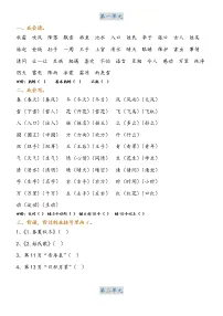 部编版一年级语文下册第1-4单元知识点