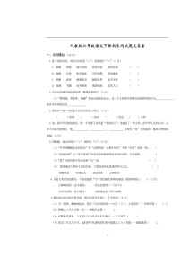 人教版六年级语文下册期末测试题及答案