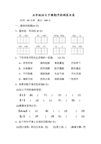 统编版五年级语文（下）期中测试卷B（word版，含答案）