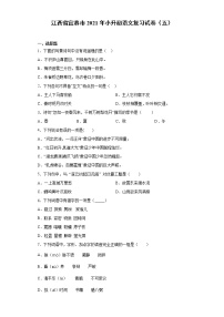 六年级下册语文试题  江西省宜春市2021年小升初语文复习试卷（五） （含答案）部编版