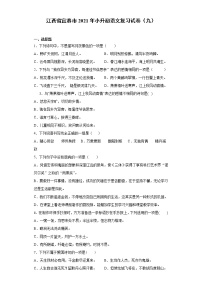 六年级下册语文试题 江西省宜春市2021年小升初语文复习试卷（九） （含答案）部编版