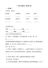 小学人教部编版9 那个星期天课堂检测