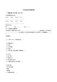 湖北省名校小升初语文冲刺试卷附答案