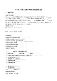 上海市六年级下学期语文期末教学质量检测模拟试卷