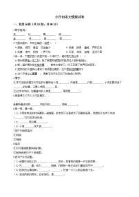 人教新课标版重庆市名校小升初语文模拟试卷