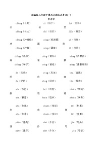 部编版二年级下册语文期末总复习多音字