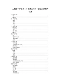 小学语文毕业总复习:古诗文日积月累汇总(1)