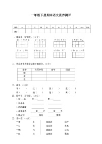 11新人教版一年级语文下册《期末语文素养测评》试卷