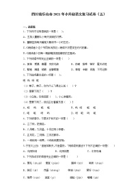 六年级语文下册试题 四川省乐山市2021年小升初语文复习试卷（五）（含答案）部编版