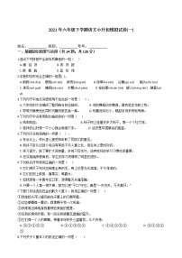 六年级语文下册试题 2021年下学期语文小升初模拟试卷(一)（含答案）部编版