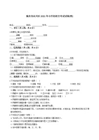 六年级下册语文试题  重庆市永川区2021年小升初考试试卷(四) （含答案）部编版