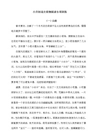 人教统编版小升初语文试题--状物阅读专项训练题（含答案）