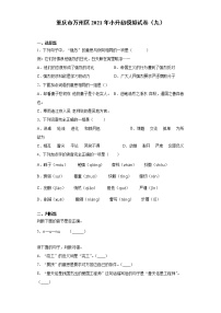 六年级下册语文试题 重庆市万州区2021年小升初模拟试卷（九）（含答案）部编版