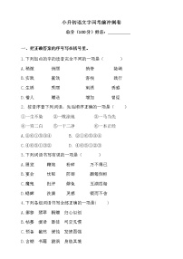 2021学年小升初语文字词考前冲刺卷-人教统编版（含答案）1